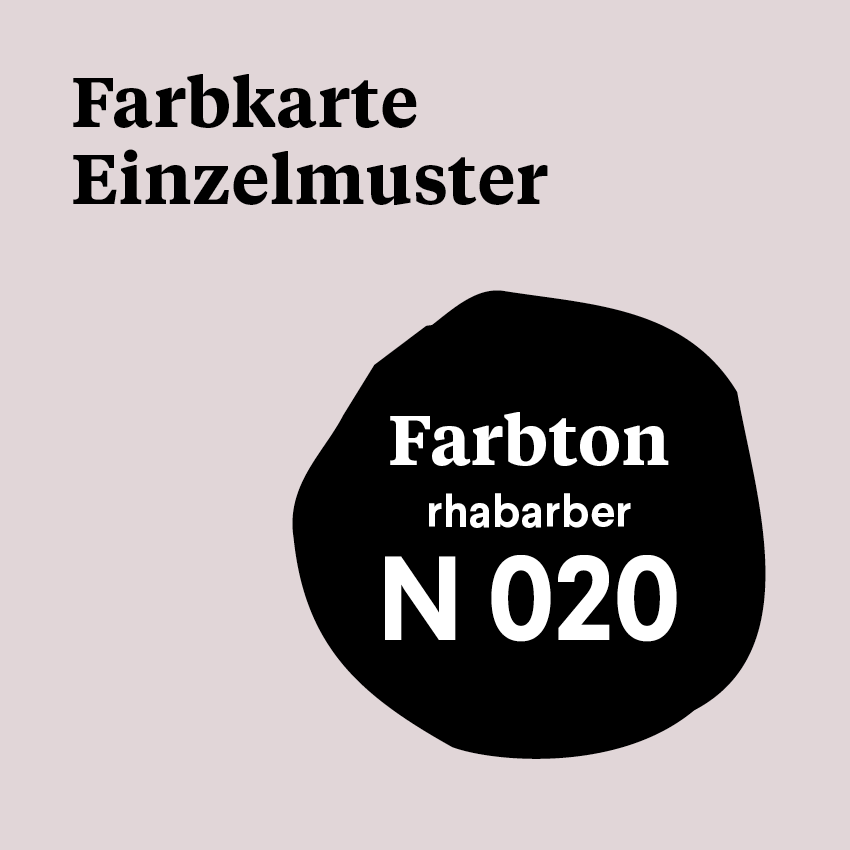 M 020 - Farbmuster N 020 - rhabarber