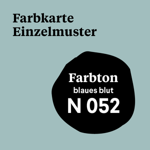 M 052 - Farbmuster N 052 - blaues blut